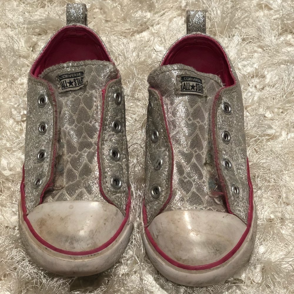 Converse all stars in silver